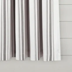 Kirkland's Home Gray Farmhouse Stripe Curtain Panels, Set Of 2- Curtains & Drapes
