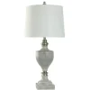 Kirkland's Home Gray Faux Wood And Silver Table Lamp- Table Lamps