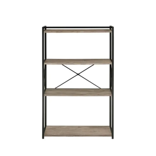 Kirkland's Home Gray Finish X Frame Open Shelf Bookcase- Bookshelves