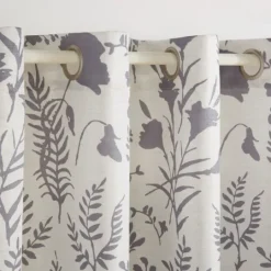 Kirkland's Home Gray Floral 2-Pc. Curtain Panel Set, 96 In.- Curtains & Drapes