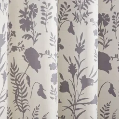 Kirkland's Home Gray Floral 2-Pc. Curtain Panel Set, 84 In.- Curtains & Drapes