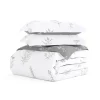 Kirkland's Home Gray Floral Reversible 2-Pc. Twin Duvet Cover Set- Duvets