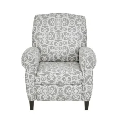 Kirkland's Home Gray Fretwork Orville Recliner- Accent Chairs