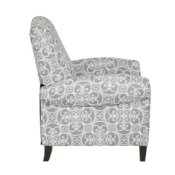 Kirkland's Home Gray Fretwork Orville Recliner- Accent Chairs