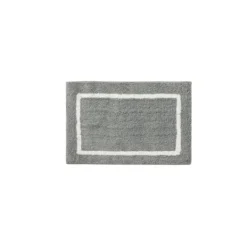 Kirkland's Home Gray Geometric Pattern Reversible Bath Mat, 34 In.- Bathroom Rugs