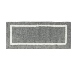 Kirkland's Home Gray Geometric Pattern Reversible Bath Mat, 60 In.- Bathroom Rugs