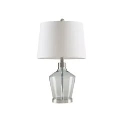 Kirkland's Home Gray Glass Bold Table Lamps, Set Of 2- Table Lamps