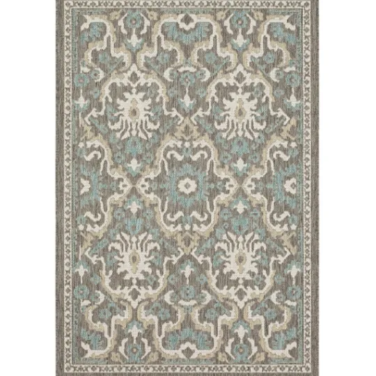 Kirkland's Home Gray Global Ikat Indoor/Outdoor Area Rug, 5X7- Outdoor Rugs