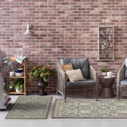Kirkland's Home Gray Global Ikat Indoor/Outdoor Area Rug, 5X7- Outdoor Rugs