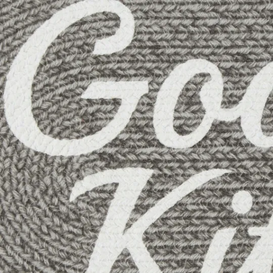 Kirkland's Home Gray Good Kitty Pet Bowl Mat- Kitchen & Floor Mats