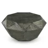 Kirkland's Home Gray Hand-Stamped Iron Octagonal Coffee Table- Coffee Tables