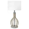 Kirkland's Home Gray Iron And Rattan Beaded Table Lamp- Table Lamps