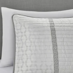 Kirkland's Home Gray Jacquard Motif 4-Pc. Queen Coverlet Set- Bedspreads & Coverlets