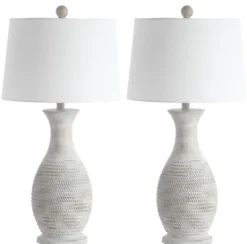 Kirkland's Home Gray Jug Base Table Lamps, Set Of 2- Table Lamps