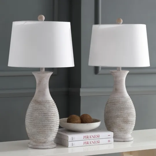 Kirkland's Home Gray Jug Base Table Lamps, Set Of 2- Table Lamps