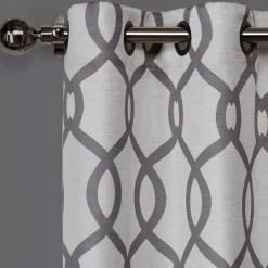 Kirkland's Home Gray Kenzie Curtain Panel Set, 96 In- Curtains & Drapes