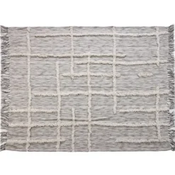 Kirkland's Home Gray Line Work Throw- Blankets & Throws