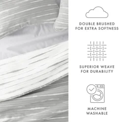 Kirkland's Home Gray Linear Reversible 3-Pc. Queen Quilt Set- Quilts