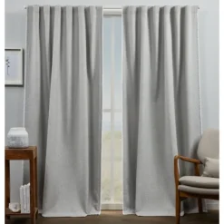 Kirkland's Home Gray Marl Blackout 2-Pc. Curtain Panel Set, 96 In.- Curtains & Drapes