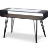 Kirkland's Home Gray Metal And Rattan Shelf Console Table- Console Tables