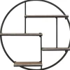 Kirkland's Home Gray Metal 4-Tier Circular Wall Shelf- Shelves