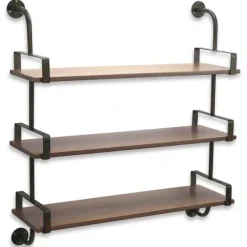 Kirkland's Home Gray Modern Triple Rack Wall Shelf- Shelves