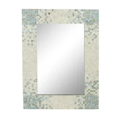Kirkland's Home Gray Mother Of Pearl Shell Frame Wall Mirror- Decorative Mirrors