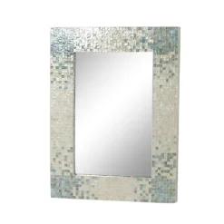 Kirkland's Home Gray Mother Of Pearl Shell Frame Wall Mirror- Decorative Mirrors