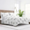 Kirkland's Home Gray Patchwork Reversible 2-Pc. Twin Quilt Set- Quilts