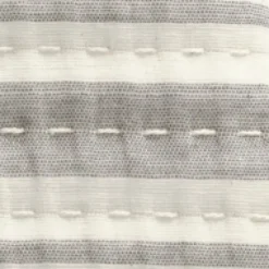 Kirkland's Home Gray Pick Stitch Stripe King Quilt- Quilts