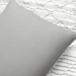 Kirkland's Home Gray Pintuck Stripe Full/Queen 5-Pc. Comforter Set- Comforters