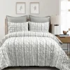Kirkland's Home Gray Pintuck Stripe King 5-Pc. Comforter Set- Comforters