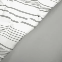 Kirkland's Home Gray Pintuck Stripe King 5-Pc. Comforter Set- Comforters