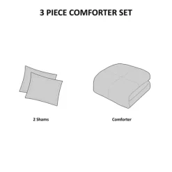 Kirkland's Home Gray Plaid Dayton 3-Pc. Full/Queen Comforter Set- Comforters