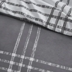 Kirkland's Home Gray Plaid Dayton 3-Pc. King Comforter Set- Comforters