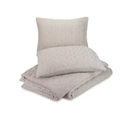 Kirkland's Home Gray Raised Chevron 3-Pc. King Duvet Set- Duvets