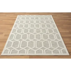Kirkland's Home Gray Raised Honeycomb Indoor/Outdoor Area Rug, 7X9- Outdoor Rugs