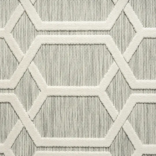Kirkland's Home Gray Raised Honeycomb Indoor/Outdoor Area Rug, 7X9- Outdoor Rugs