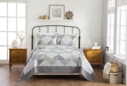 Kirkland's Home Gray Reine-Marie Full/Queen 3-Pc. Quilt Set- Quilts