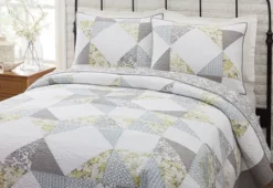 Kirkland's Home Gray Reine-Marie King 3-Pc. Quilt Set- Quilts