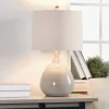 Kirkland's Home Gray Ribbed Ceramic Table Lamp- Table Lamps