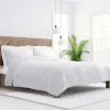 Kirkland's Home Gray Scalloped Reversible 2-Pc. Twin Quilt Set- Quilts