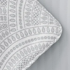 Kirkland's Home Gray Scalloped Reversible 3-Pc. King Quilt Set- Quilts