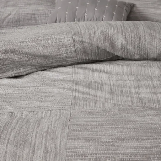 Kirkland's Home Gray Seersucker 7-Pc. King Comforter Set- Comforters