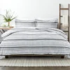 Kirkland's Home Gray Soft Striped 3-Pc. King Duvet Cover Set- Duvets