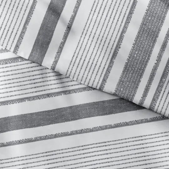 Kirkland's Home Gray Soft Striped 3-Pc. King Duvet Cover Set- Duvets