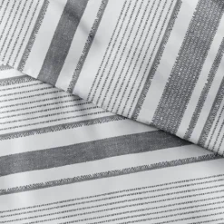 Kirkland's Home Gray Soft Striped 3-Pc. Queen Duvet Cover Set- Duvets