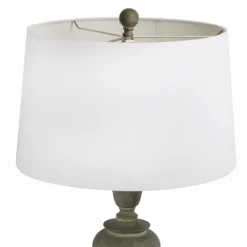 Kirkland's Home Gray Spindle Body Table Lamps, Set Of 2- Table Lamps