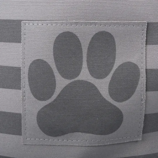 Kirkland's Home Gray Stripes And Paw Basket With Handles- Baskets & Boxes