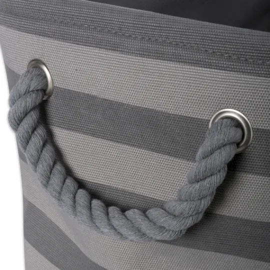 Kirkland's Home Gray Stripes And Paw Basket With Handles- Baskets & Boxes